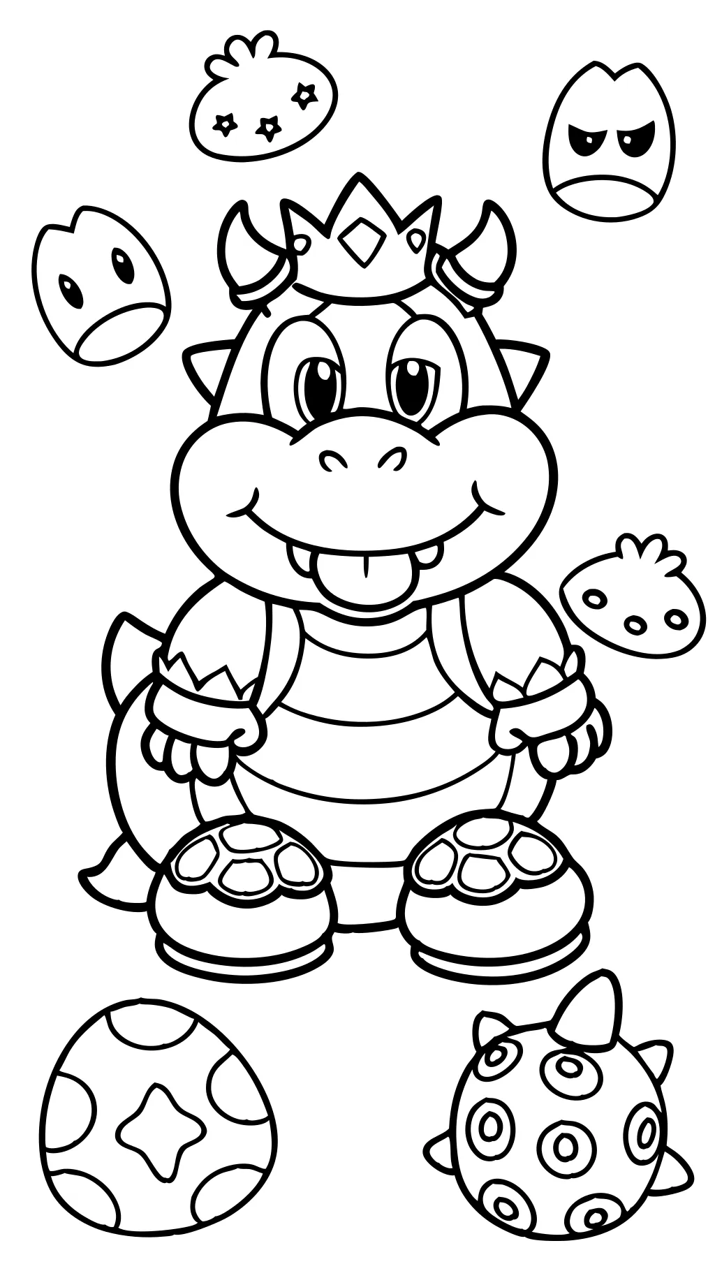 coloring pages bowser jr